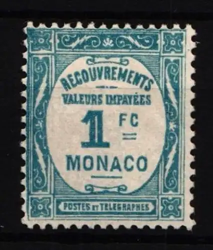 Monaco Portomarken P25 mit Falz #HT662