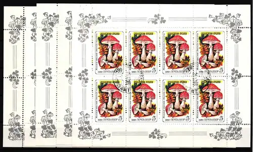 Sowjetunion 5603-5607 gestempelt Kleinbogensatz / Pilze #HP084