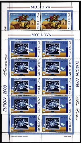 Moldawien Kleinbögen 611-612 postfrisch CEPT 2008 #GW533