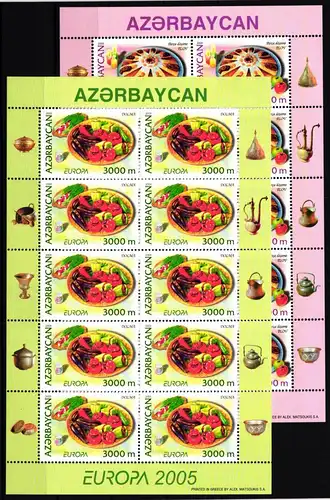 Aserbaidschan Kleinbögen 608-609 A postfrisch CEPT 2005 #GW502