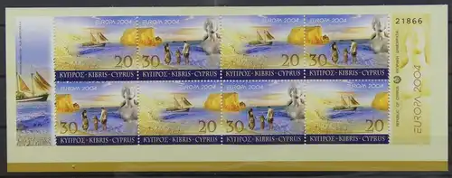 Zypern Markenheftchen mit 1035-1036 D postfrisch Cept 2004 #GW606