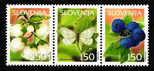 Slowenien 404-406 postfrisch Dreierstreifen #GK385