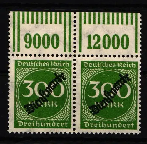 Deutsches Reich Dienstmarken 79W OR postfrisch Paar 2/9/2, 1/11/1 #HT837