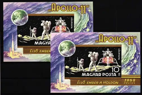 Ungarn Block 72 A+B postfrisch Raumfahrt #HP272