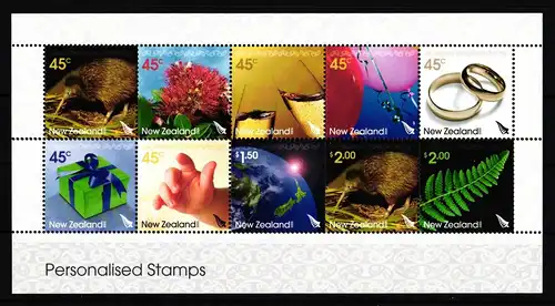 Neuseeland 2266-2275 postfrisch Kleinbogen #HU761