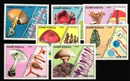 Guinea Bissau 989-995 postfrisch Pilze #HP066