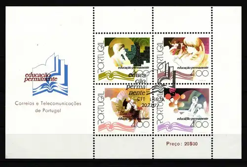 Portugal Block 21 gestempelt Weiterbildung #HT352