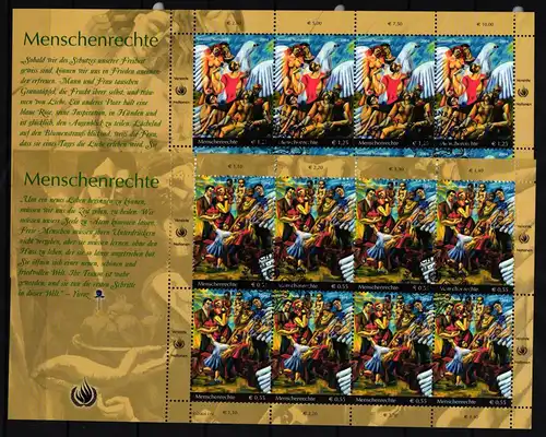 UNO Wien Kleinbögen 430-431 gestempelt Menschenrechte #GW741