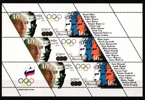 Slowenien 27-28 postfrisch Kleinbogen #GK343