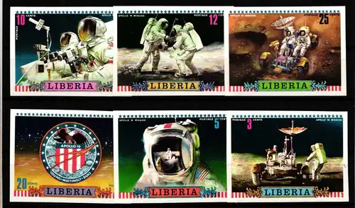 Liberia 835-840 postfrisch Raumfahrt #HP427
