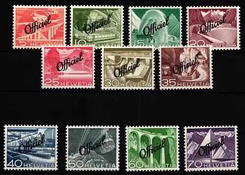 Schweiz Dienstmarken 64-74 postfrisch #HA965