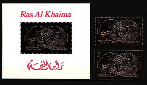 Ras al Khaima B 566 A+B und Block B 103 postfrisch Raumfahrt #HP453