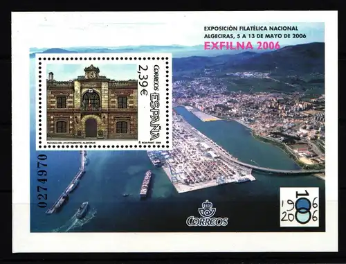 Spanien Block 149 mit 4129 postfrisch Briefmarkenausstellung EXFILNA ’06 #HS254