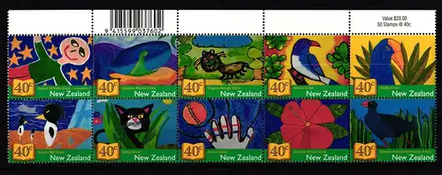 Neuseeland 1992-2001 postfrisch Zehnerblock #HU824