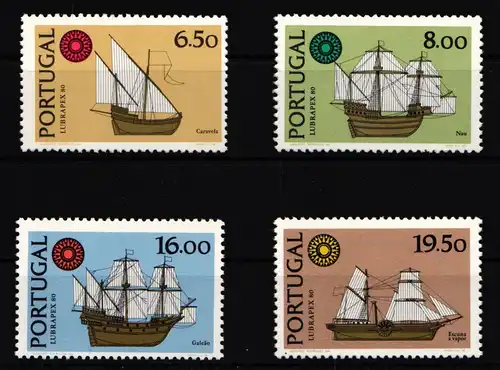 Portugal 1504-1507y postfrisch Briefmarkenausstellung Einzelmarken #HT313