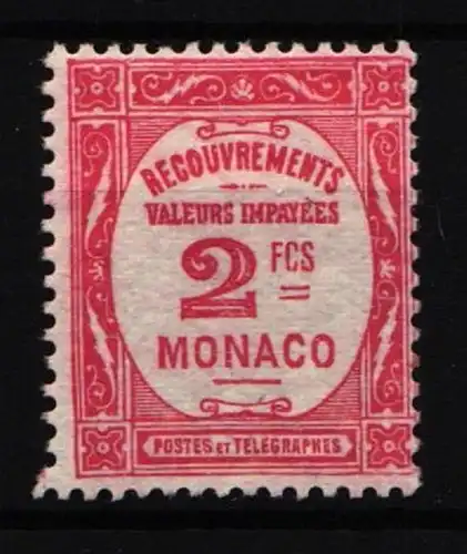 Monaco Portomarken P 26 mit Falz #HT661