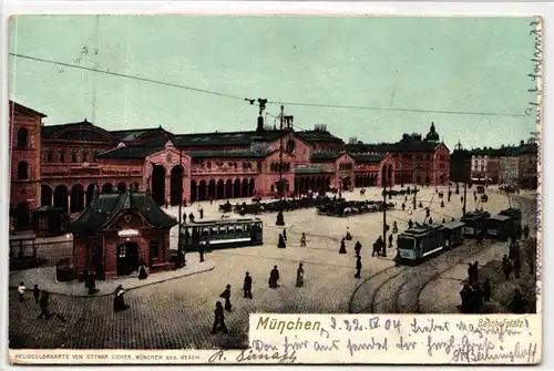 AK München Bahnhofsplatz 1904 #PM395