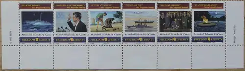 Marshall Inseln 587-592 postfrisch Sechserstreifen Geschichte #HS496