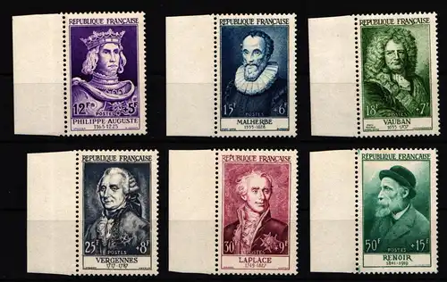 Frankreich 1053-1058 postfrisch vom Seitenrand #HT739