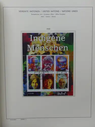 Vereinte Nationen 2004-2010 gestempelt besammelt im Schaubek Vordruck #LW488