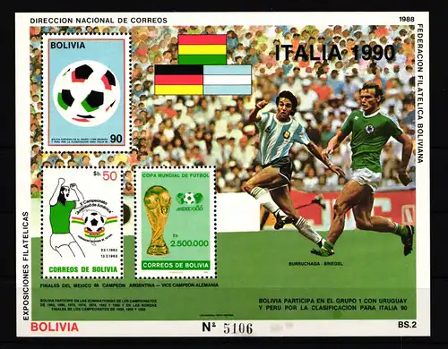 Bolivien Block 177 postfrisch #HU699