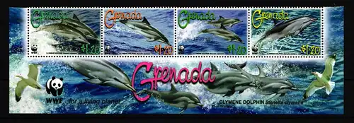 Grenada 5925–5928 postfrisch Viererstreifen Tiere Delphine #HS286