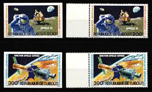 Dschibuti 276 und 277 A+B postfrisch Raumfahrt #HP552