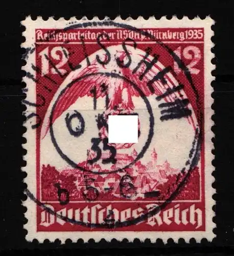 Deutsches Reich 587 PF I gestempelt Schraffur fehlt #HL556