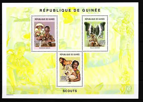 Guinea 4130-4132 postfrisch Kleinbogen / Pilze #HP054