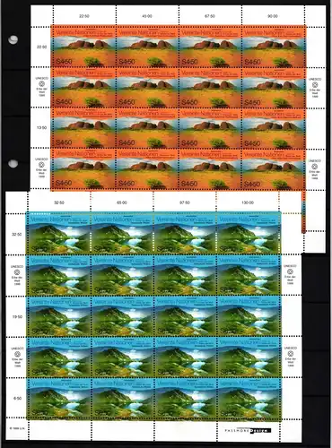 Vereinte Nationen Wien 279 und 280 postfrisch Zusammendruckbögen #GY936