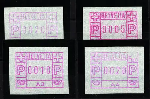 Schweiz Automatenmarken 1 A1-A4 postfrisch #HA962
