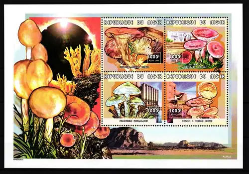 Niger 1733-1736 postfrisch Kleinbogen / Pilze #HP008