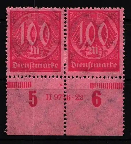 Deutsches Reich Dienstmarken 74HAN postfrisch H9726.22 #HT827