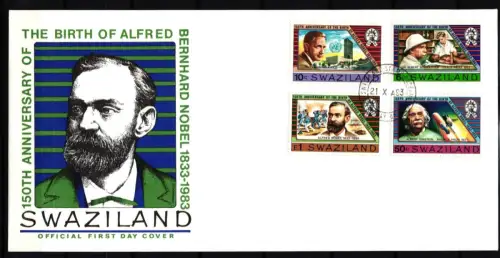 Swaziland 437-440 gestempelt als FDC / Raumfahrt #HP194