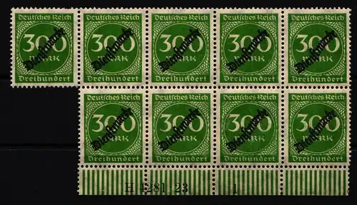 Deutsches Reich Dienstmarken 79HAN postfrisch HH4281.23, 9er Block #HT836