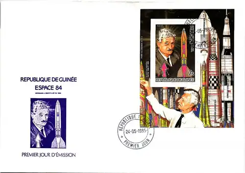 Guinea 1026-1031 und Block 135 gestempelt Einzelblöcke / als FDC #HP105