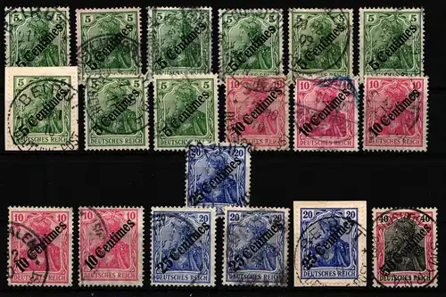 Deutsche Auslandspostämter Türkei 48-50 gestempelt Lot Sammlung #HF605