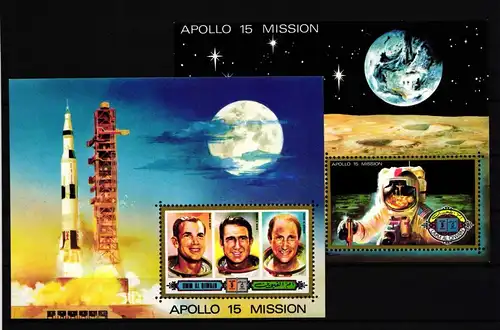 Umm al Quiwain Block 41 und 42 postfrisch Raumfahrt #HP471