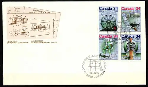 Kanada 999-1002 gestempelt Viererblock / als FDC #HP176