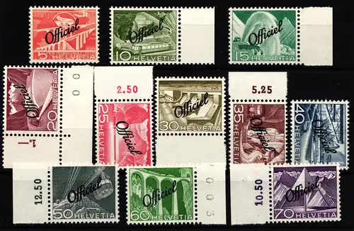 Schweiz Dienstmarken 64-74 postfrisch #HA964