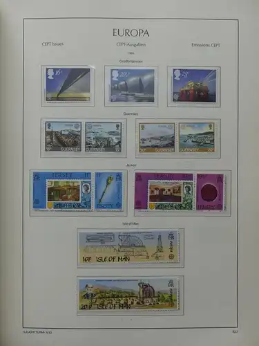 Europa Cept 1980-1985 postfrisch im Leuchtturm Vordruck, ca. 900,- Kat #LW508