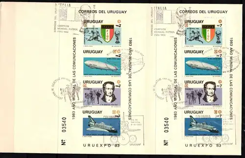 Uruguay Block 54 A+B gestempelt als FDC / Raumfahrt #HP183