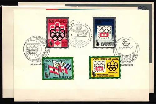 Uruguay 1350-1353 und Block 24 und 25 gestempelt als FDC / Raumfahrt #HP188