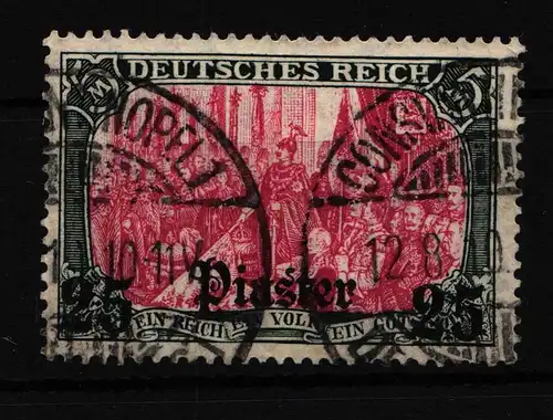 Deutsche Auslandspostämter Türkei 47a gestempelt geprüft Steuer BPP #HF537