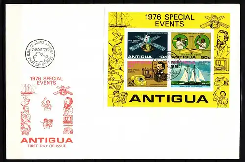 Antigua Barbuda Block 27 gestempelt als FDC / Raumfahrt #HP227