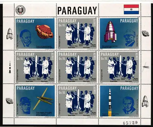 Paraguay Kleinbogen 3605 postfrisch Raumfahrt #GW955