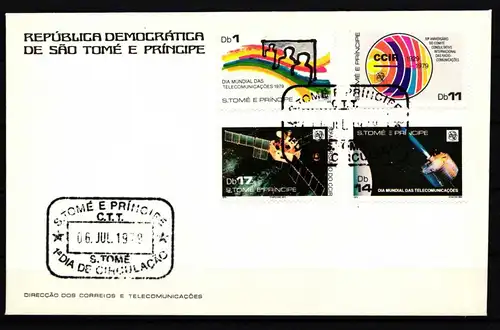 Sao Tome e Principe 575-578 gestempelt als FDC / Raumfahrt #HP202