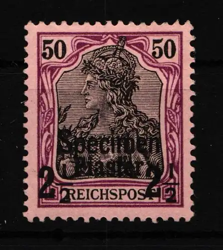 Deutsche Auslandspostämter Türkei 18 I SP mit Falz Specimen, geprüft BPP #HS988