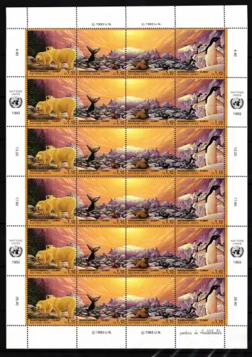 UNO Genf Kleinbogen 239-242 postfrisch Klimaveränderung #GW811
