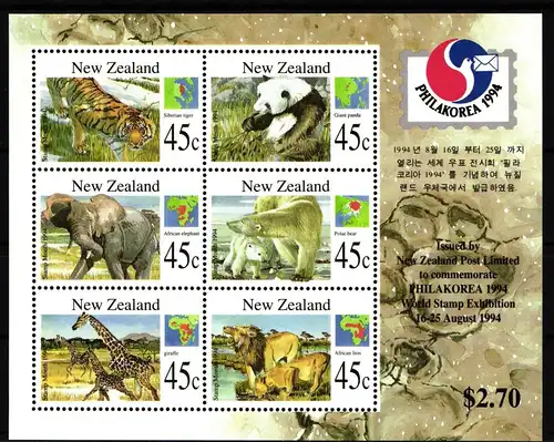 Neuseeland Block 44 postfrisch #HU978